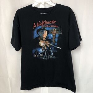 A Nightmare On Elm Street Graphic T-Shirt Freddy Krueger Horror Movie Size Large